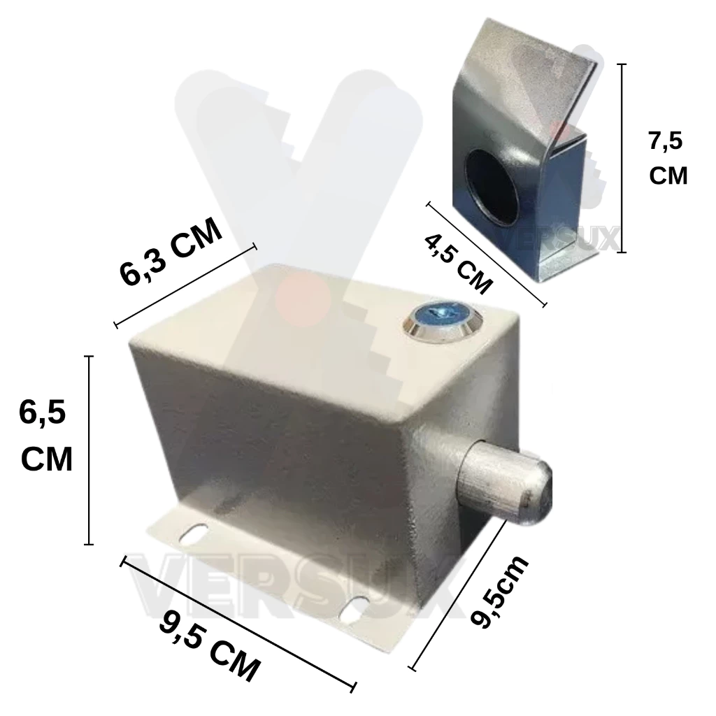 Foto 2 de Trava Eletromagnética Para Portão Travatec Aço 220v