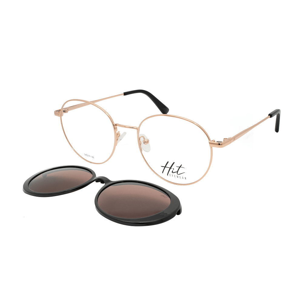 Armação para Óculos de Grau Feminino Hit 1 4299 Rosé Gold com Marrom