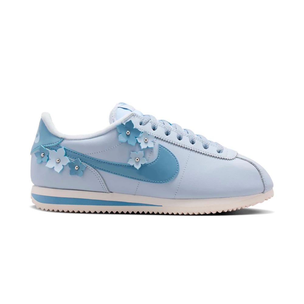Nike Cortez Leather Florette Hydrogen Blue — 35 / 36 / 37 / 38, Novo