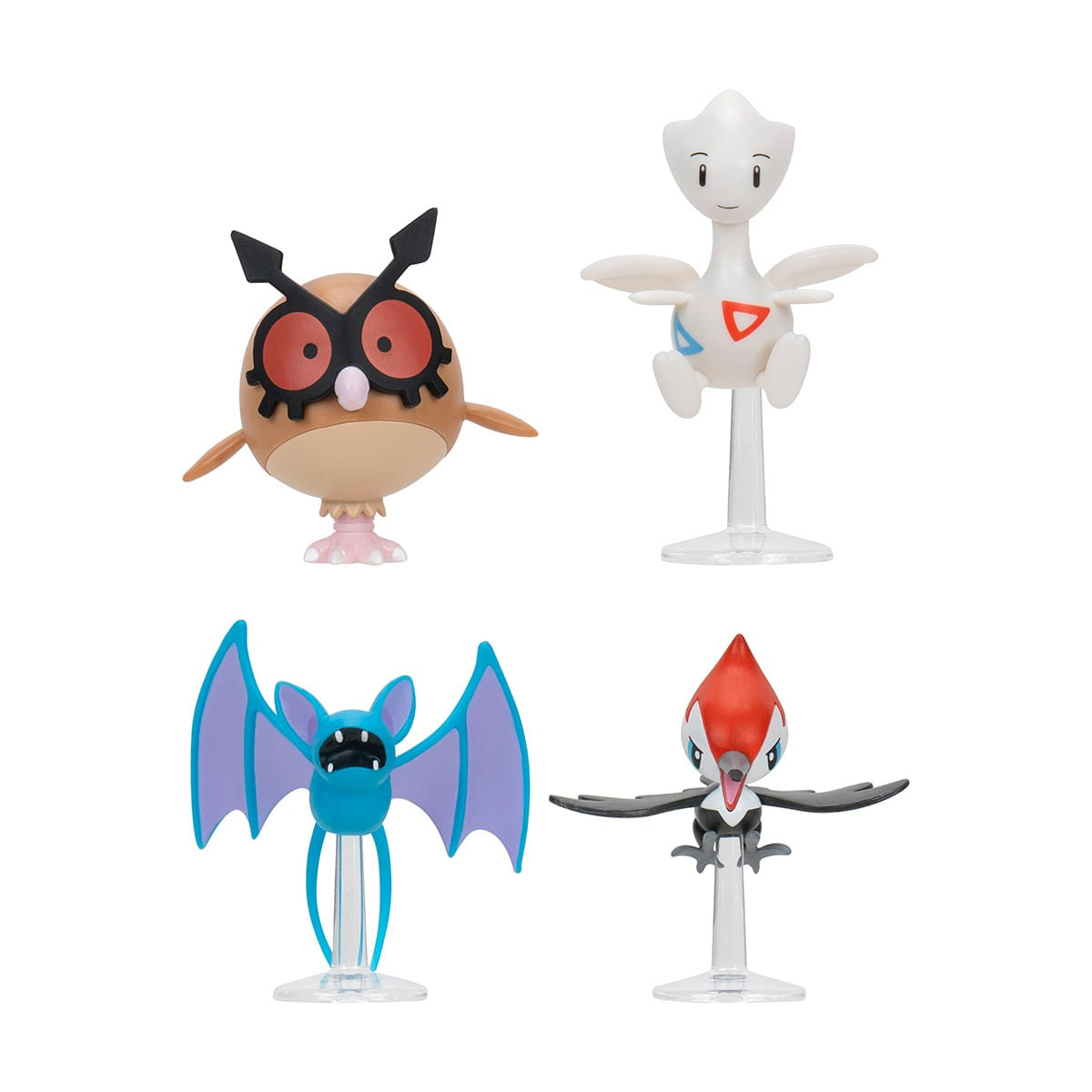 Foto 3 de 4 Bonecos Togetic, Pikipek, Zubat e Hoothoot - Pokémon