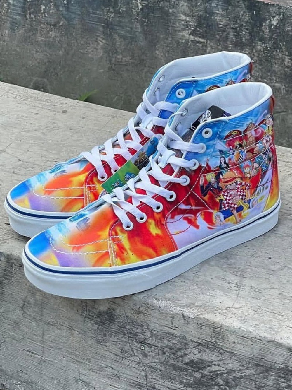 One Piece x Vans Sk8-Hi Punk Hazard Light Blue — 40, Novo