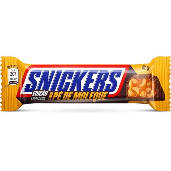 Chocolate Snickers pé de moleque 42g 10219318 Mars Brasil PT 1 UN