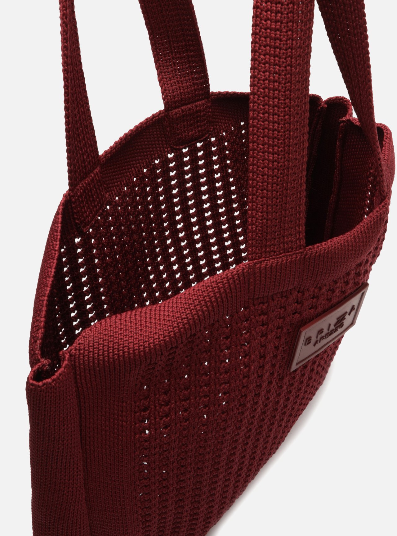 Foto 4 de Bolsa Shopping Vinho Crochê Mônaco Grande