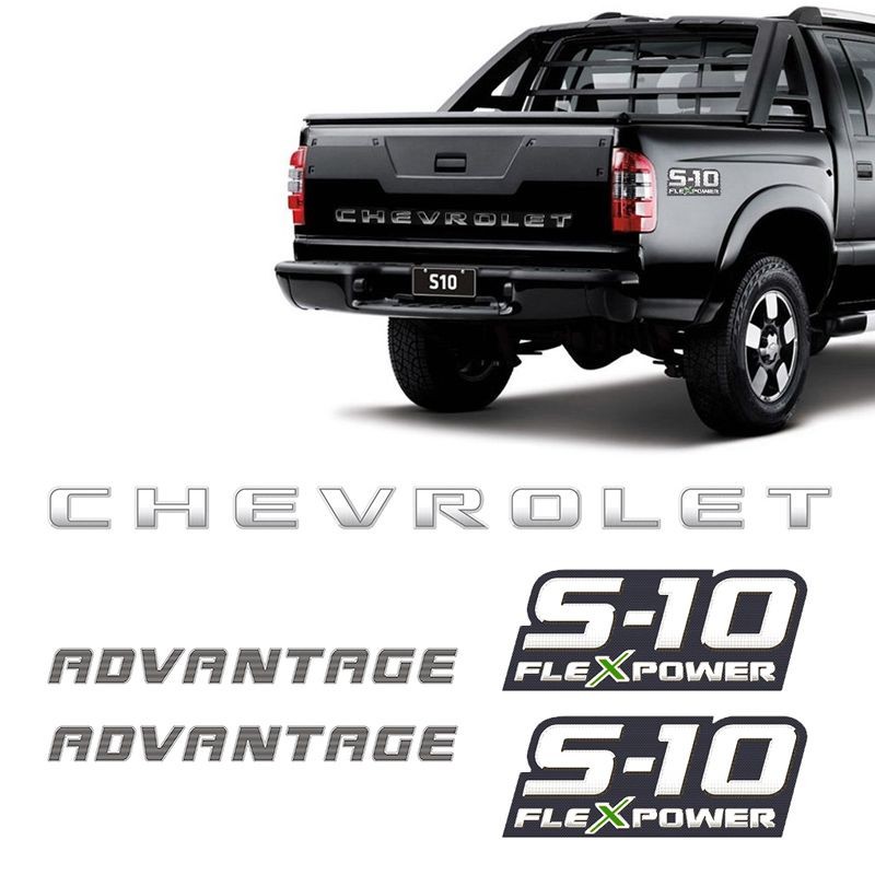 Faixa S10 Preta Chevrolet Advantage 2009/2011 + Flex Power