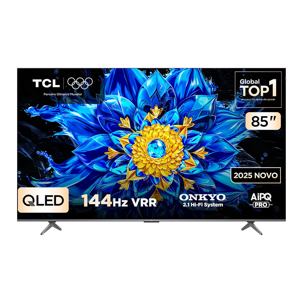 Smart TV QLED 4K Advanced 85" Polegadas com Google Tv e 144 Hz VRR - 85P8L