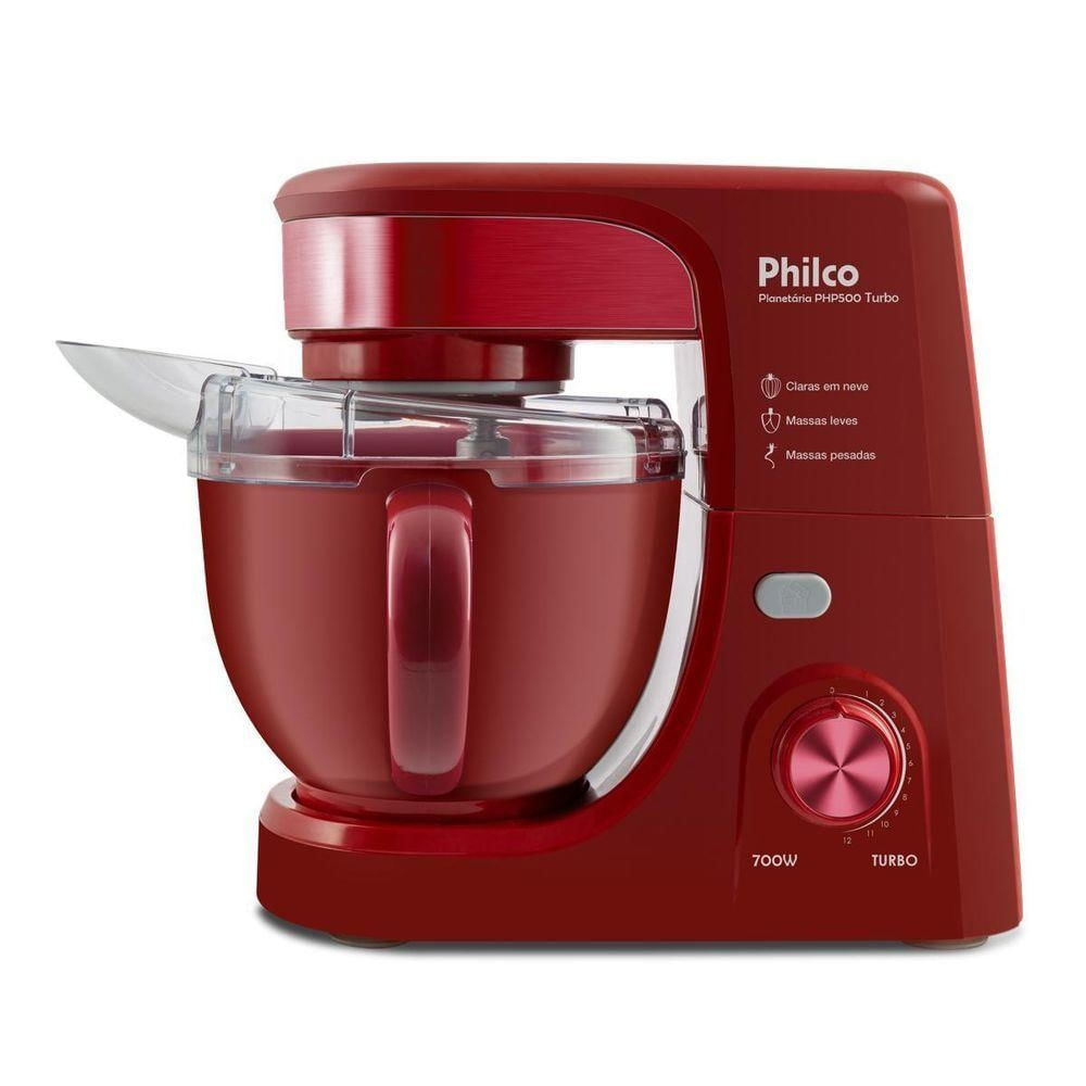 Batedeira Planetária Philco PHP500V 4,5L 700W 12 Velocidades Red 110V