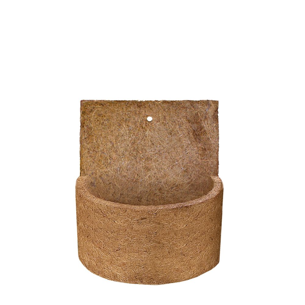 Vaso De Parede De Fibra De Coco 10,5cm Marrom Nutriplan