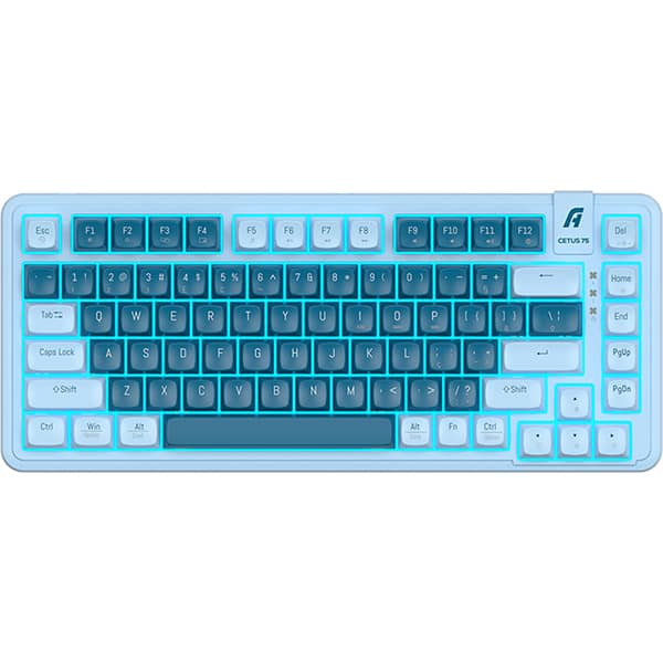 Teclado Gamer mecânico Cetus 75, Switch Red, USB, Azul, AK200, Aplus CX 1 UN