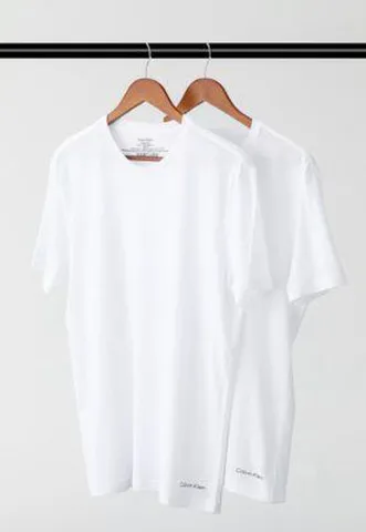 Kit 2pçs Camiseta Calvin Klein Branca