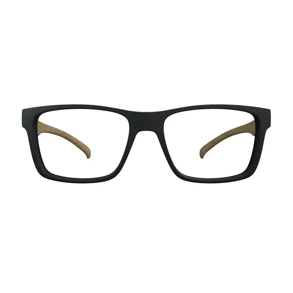 Armação para Óculos de Grau Masculino HB Switch 0339 Preto Fosco e Madeira