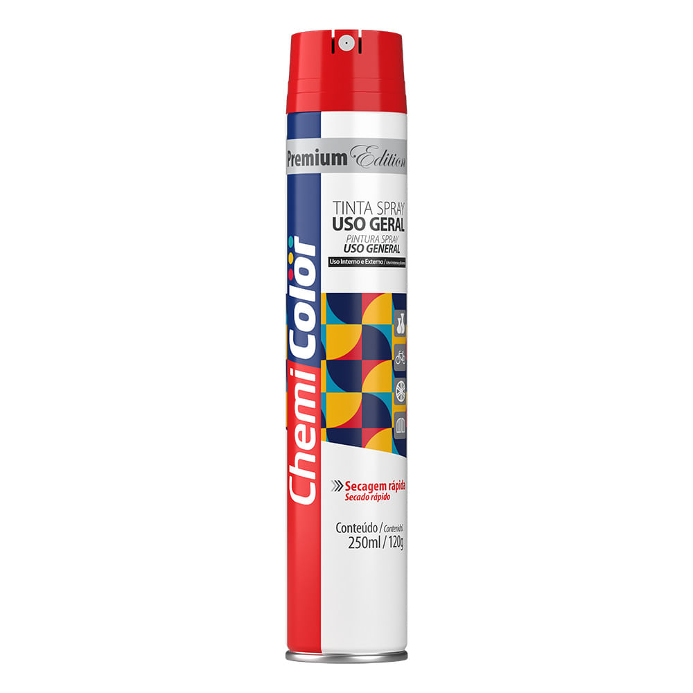 Tinta Uso Geral Spray 250Ml Vermelho Chemicolor