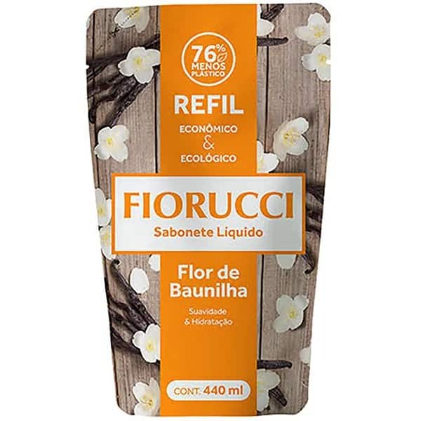 Sabonete Líquido: Flor de Baunilha, 440ml, Fiorucci - PT 1 UN