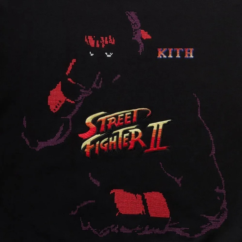 Foto 4 de Capcom x Kith Crewneck Ryu Vintage Nelson Black — G, Novo