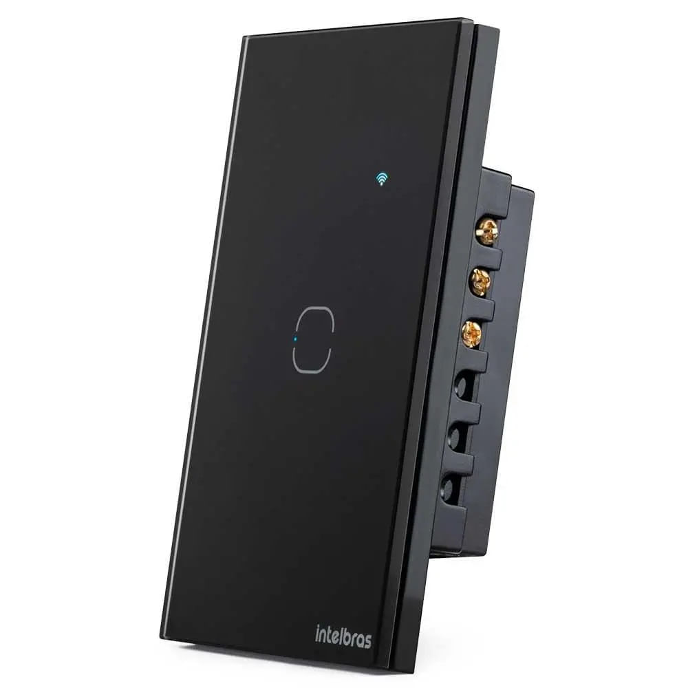 Foto 2 de Interruptor Smart Intelbras Wi-Fi Touch Preto EWS 1001 - Bivolt Bivolt