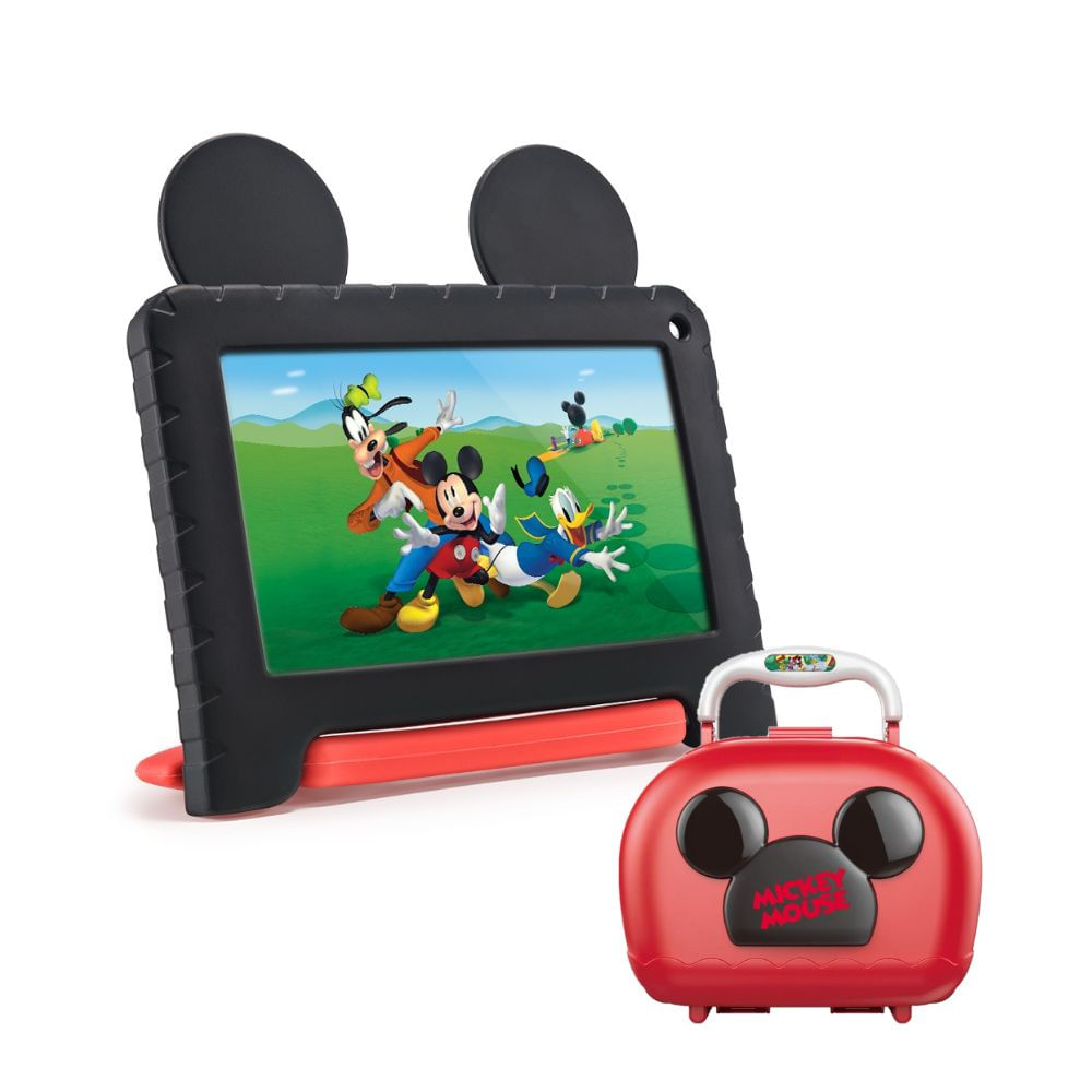 Compre Tablet Mickey 4GB RAM + 64GB e Leve Maleta Mickey Construtor - NB4130K NB4130K