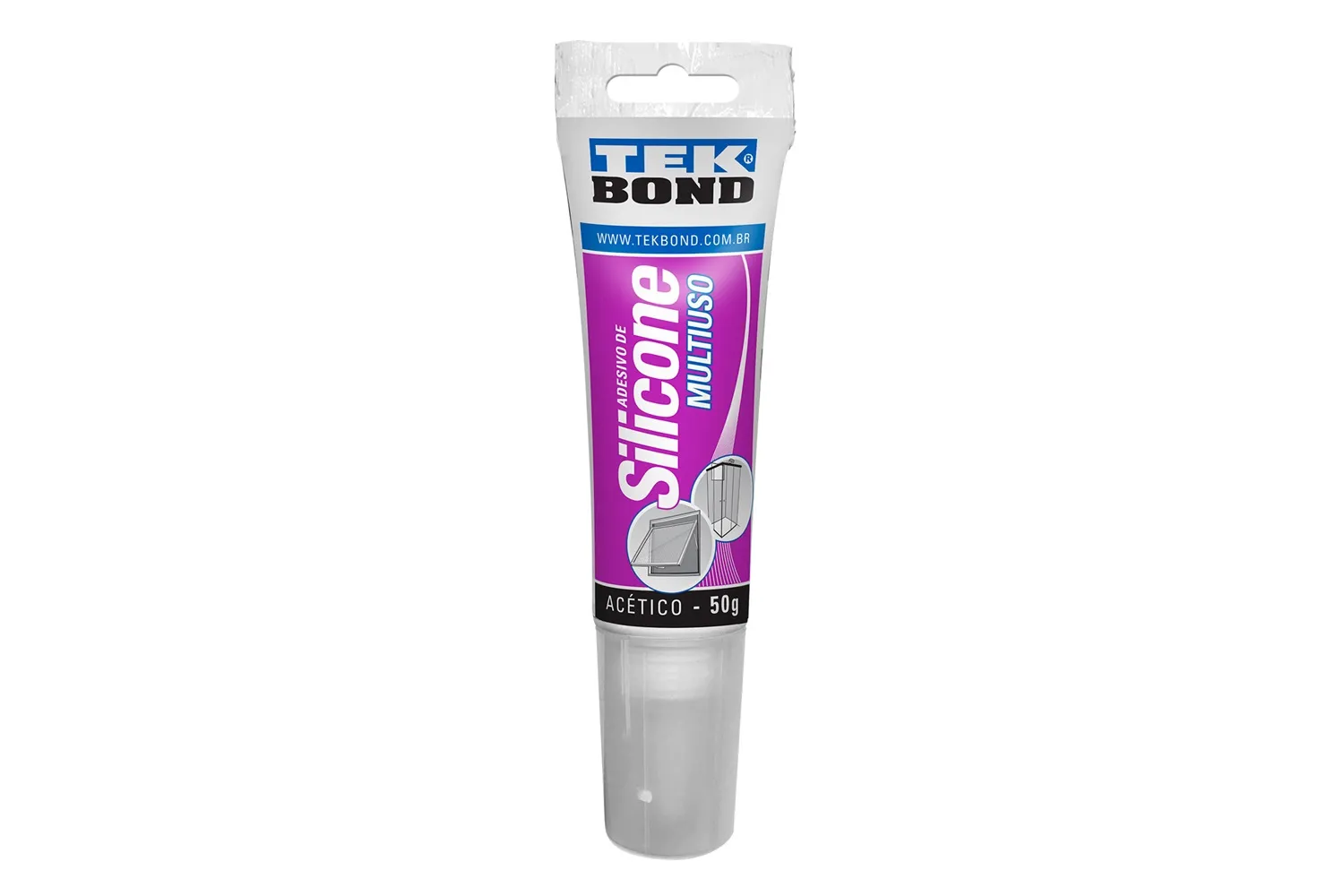 ADESIVO DE SILICONE ACETICO MULTIUSO 50G TRANSP TEKBOND