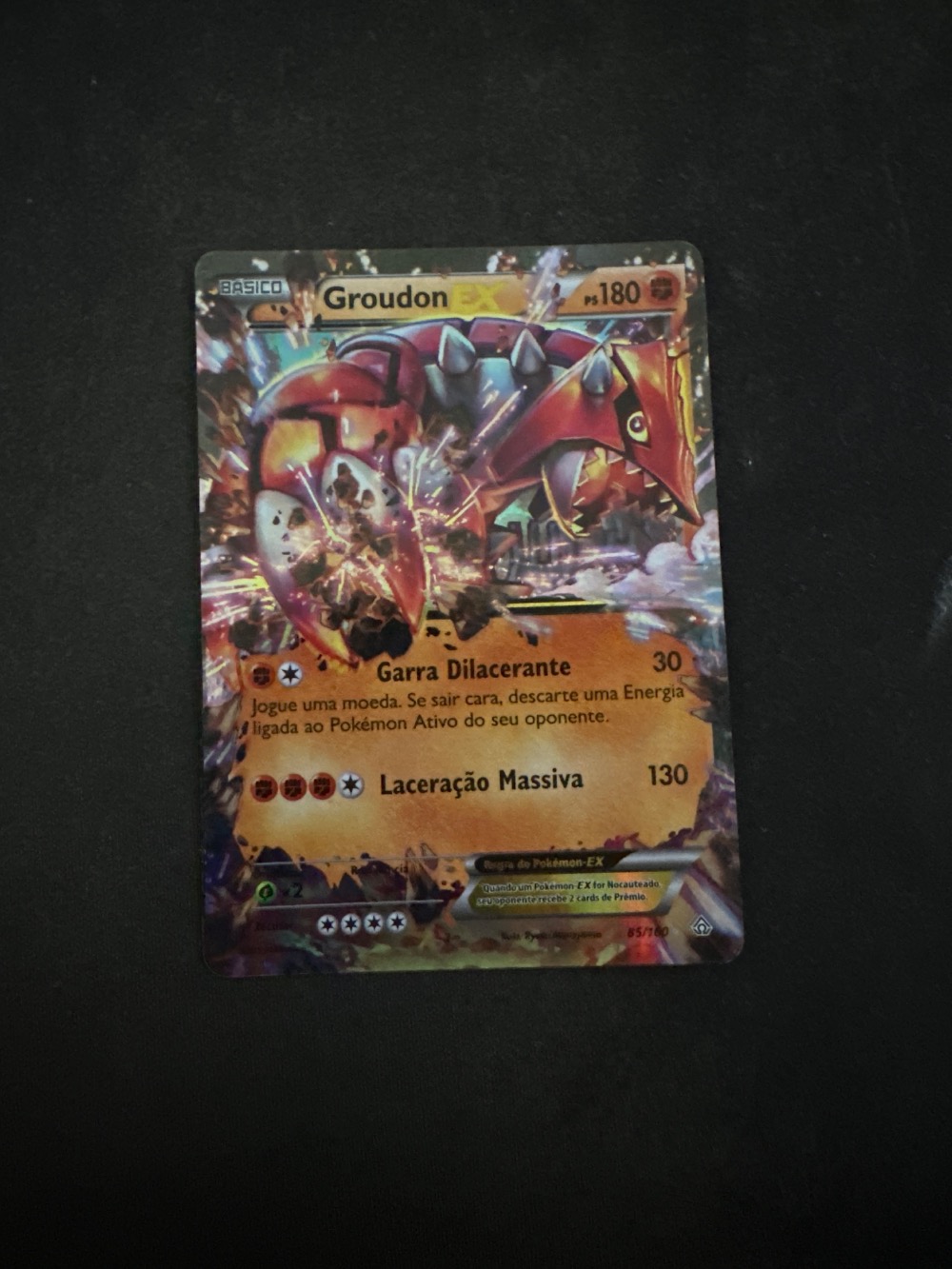 Groudon-EX (80/160) Conflito Primitivo Pokémon TCG — Moderately Played, Usado