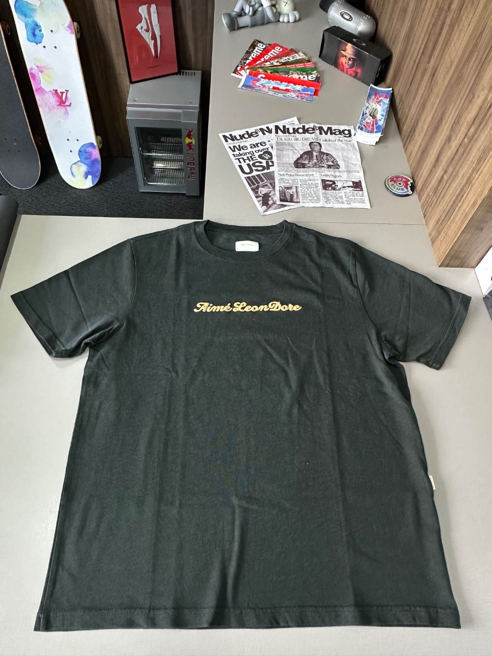 Camiseta Aimé Leon Dore Puff Print Slub Logo Jet Set — M, Novo