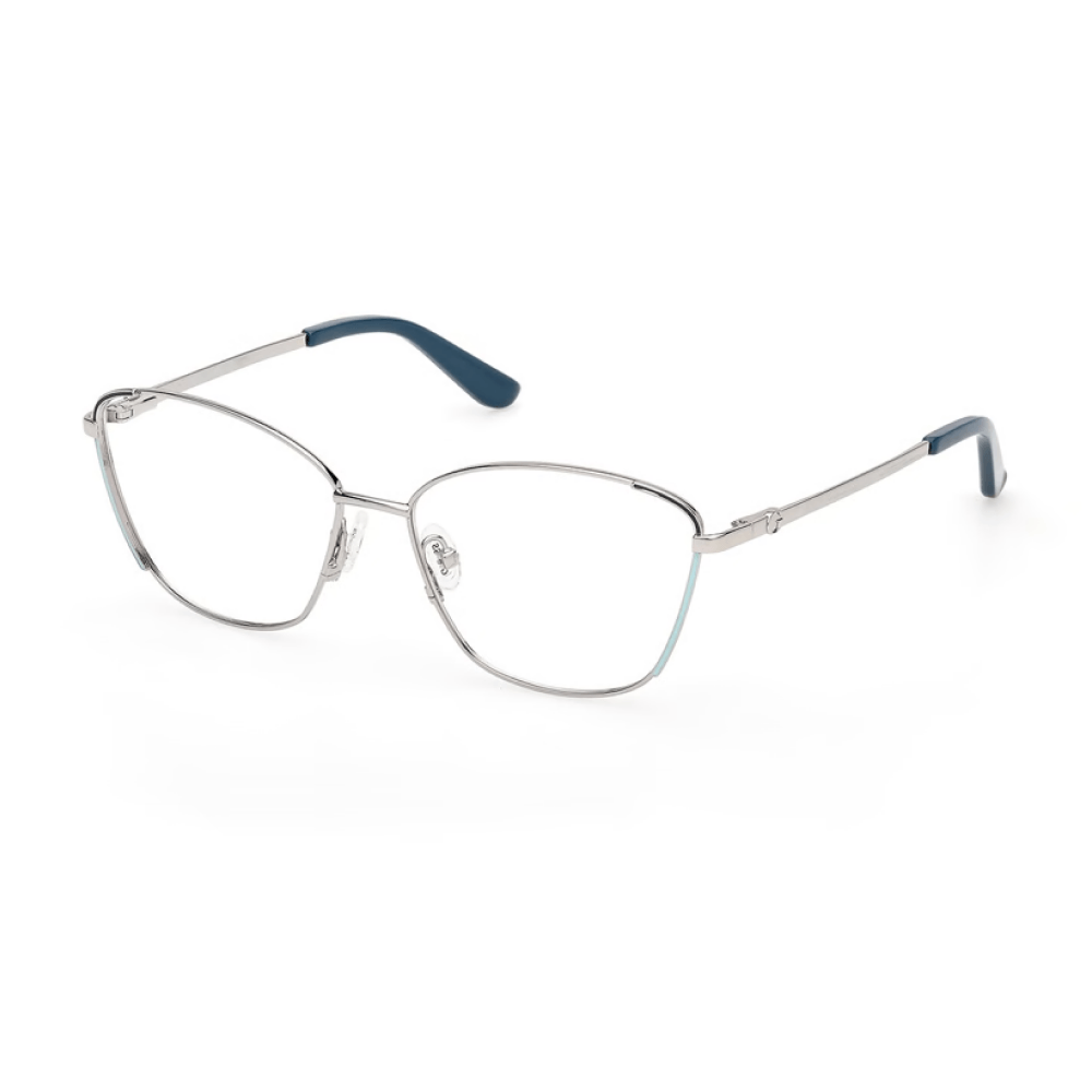 Armação para Óculos de Grau Feminina Guess GU50224 Prateado antigo