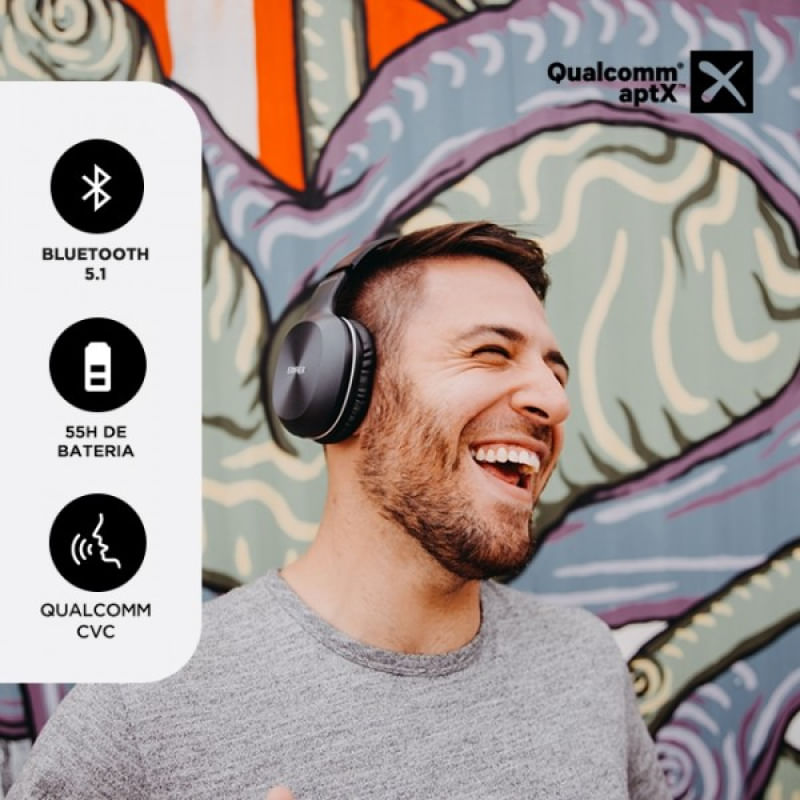 Foto 3 de Headphone W800BT Plus Bluetooth 5.1 Over-Ear EDIFIER - Preto
