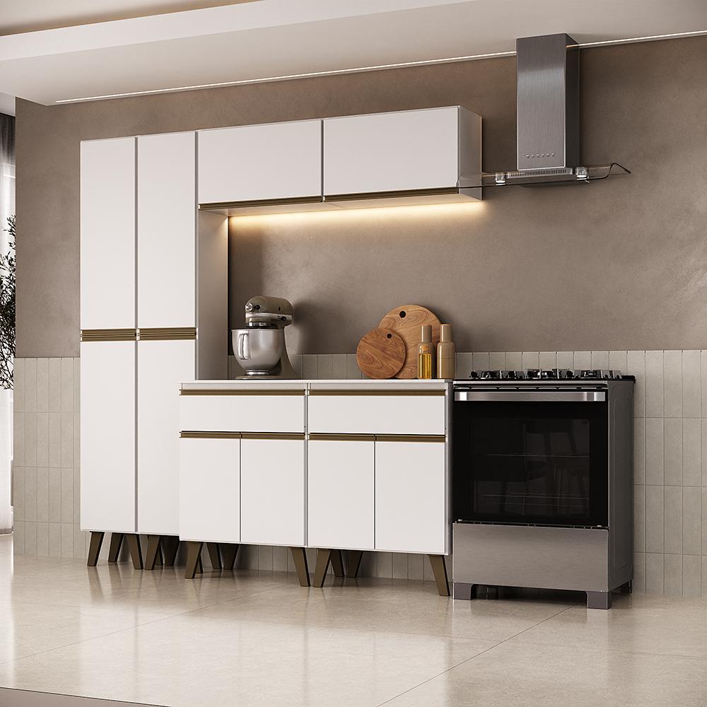 Armário de Cozinha Compacta Atlanta Apex Carraro Branco