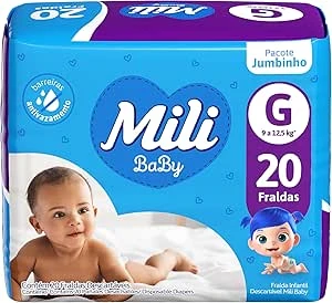 [Regional] Mili Fralda Baby Jumbinho G - 20 Unidades