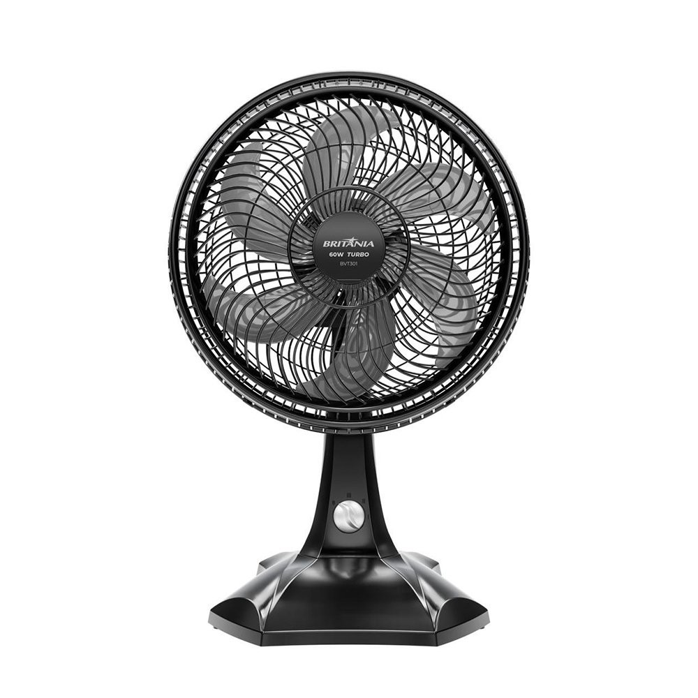 Ventilador de Mesa Britânia 30cm BVT301 60W Preto