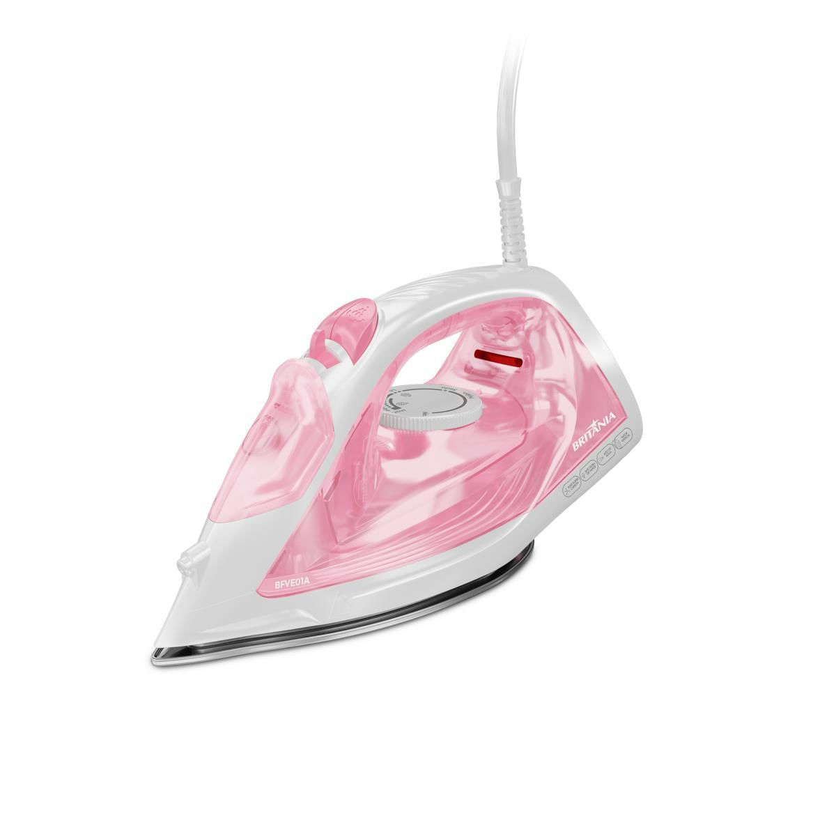Ferro de Passar a Vapor Britânia Rosa Vapor Extra BFVE01A 110