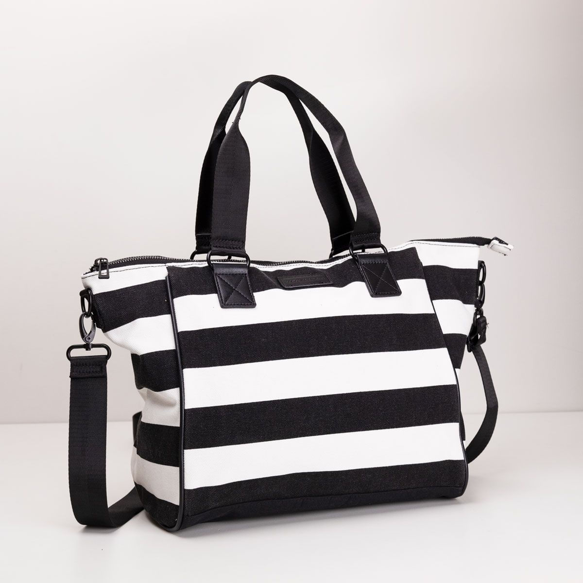 Bolsa Shopping Canvas Listrada Com Pu Único