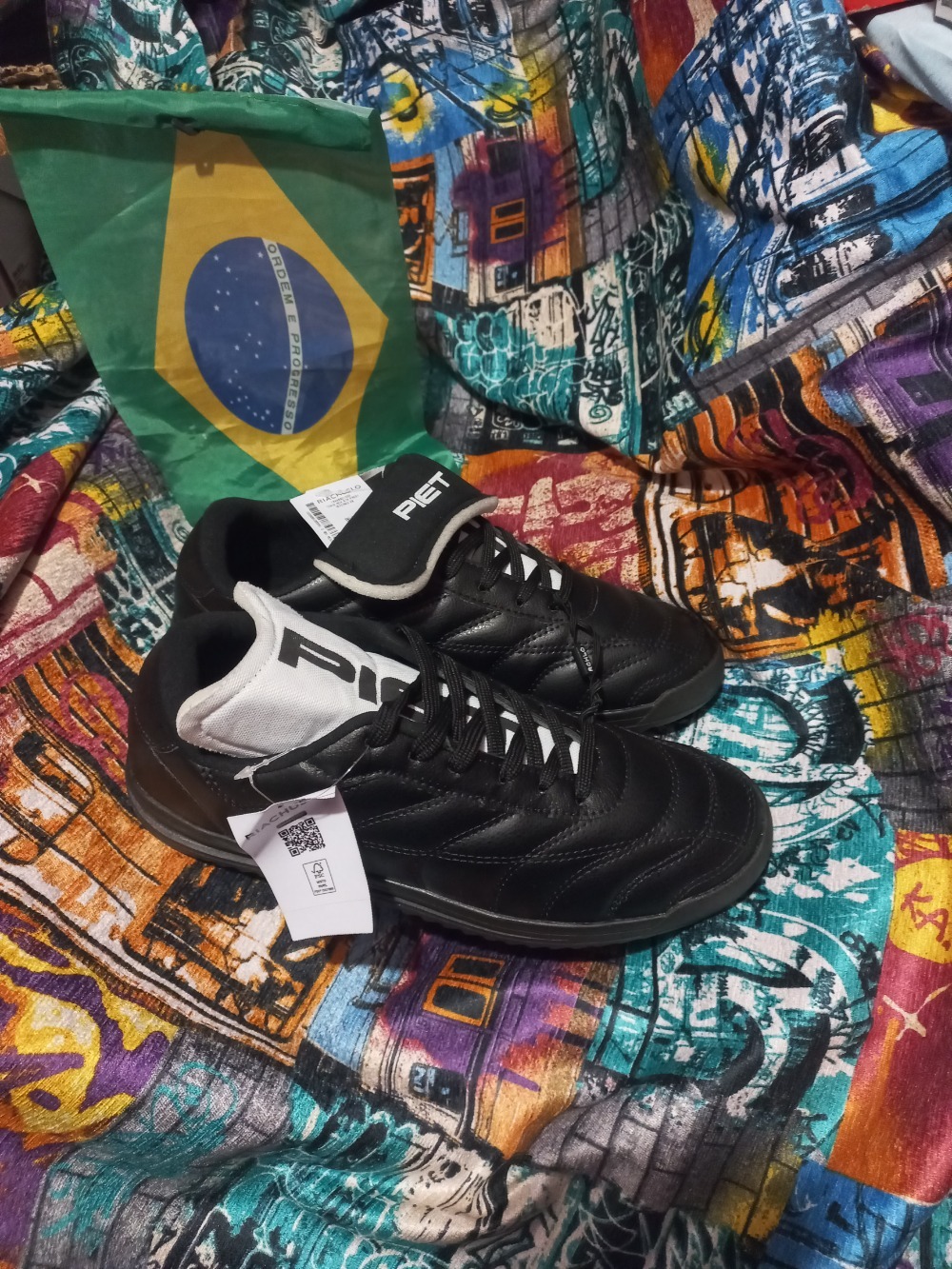 Piet x Pool Chuteira Futsal Preta — 43, Novo