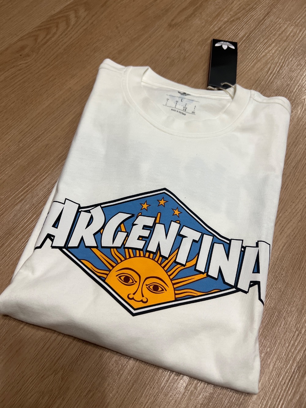 Argentina x Thrasher x adidas Camiseta Core White — G, Novo