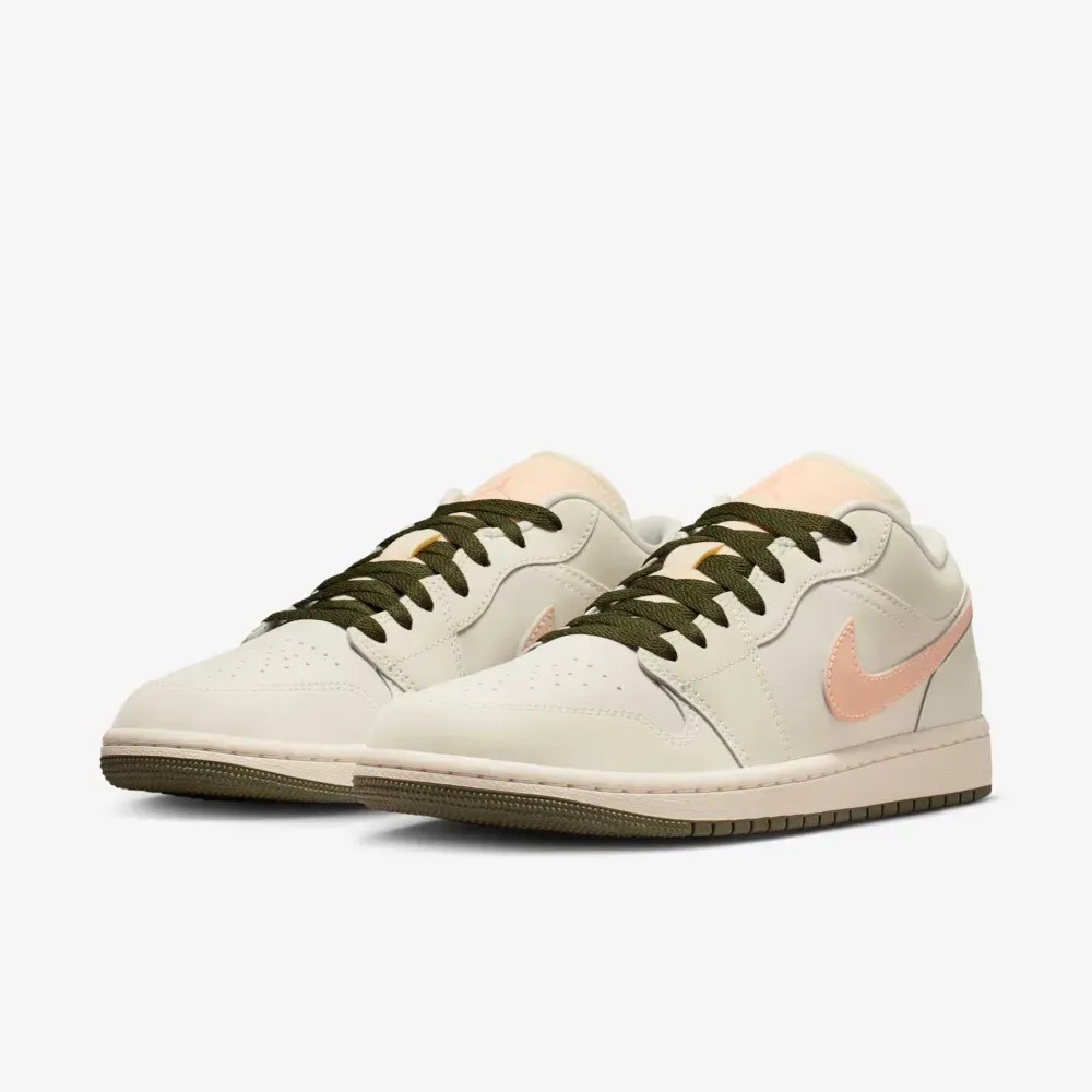 Air Jordan 1 Low Sail Crimson Tint Khaki — 38, Novo