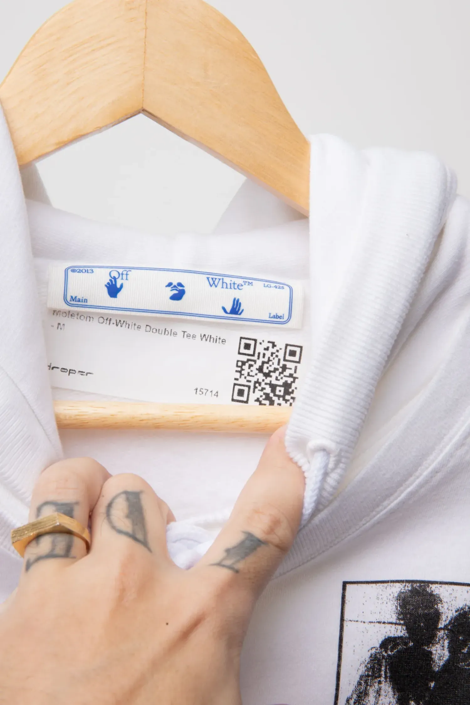 Foto 3 de Moletom Off-White Double Tee White — M, Novo