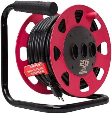 EXTENSAO MAXIPRO PP 3X2,50 2P+T 20A VERMELHO 20M - DANEVA