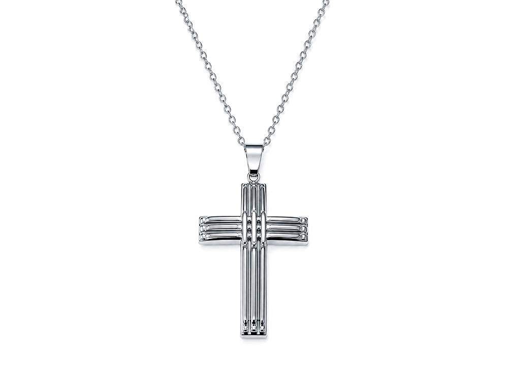 Corrente Casa Cinza Brasil Main Cross Slim Silver — Único, Novo