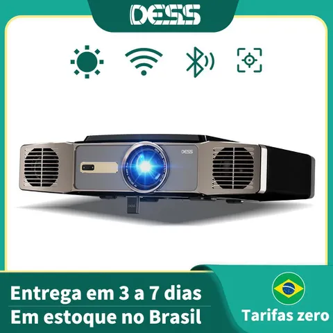 Projetor DESS 4K HD Wi-Fi Autofoco