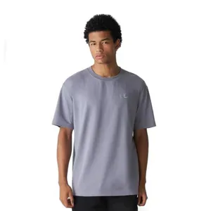 Camiseta Masculina New Balance Logo Cinza Pedra