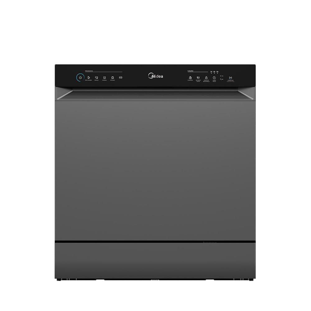 Lava Louças 8 Serviços Cinza Touch Plus Midea MDWTF08S1 - 110V