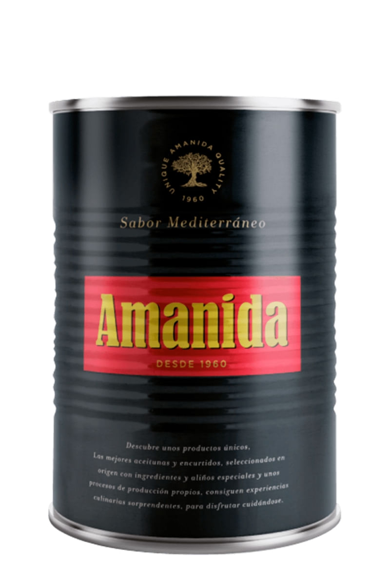 Azeitona Espanhola Amanida Preta Temperada 2,5kg