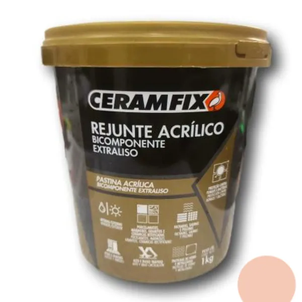 REJUNTE ACRILICO BICOMPONENTE EXTRALISO BEGE CLARO 1KG CERAMFIX