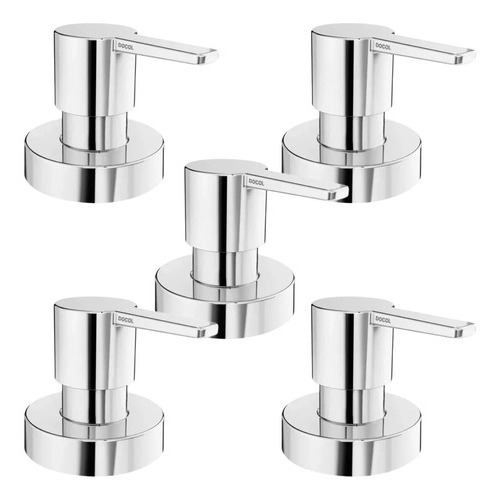 Acabamento Registro Docol Gali Base Deca 1/2" 3/4" e 1" Kit 5 Pçs