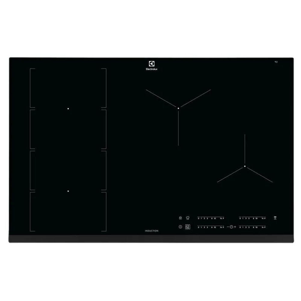 Cooktop de Indução Electrolux IE8FB 4 Bocas Vidro Temperado Preto com Flexi Cook 220V