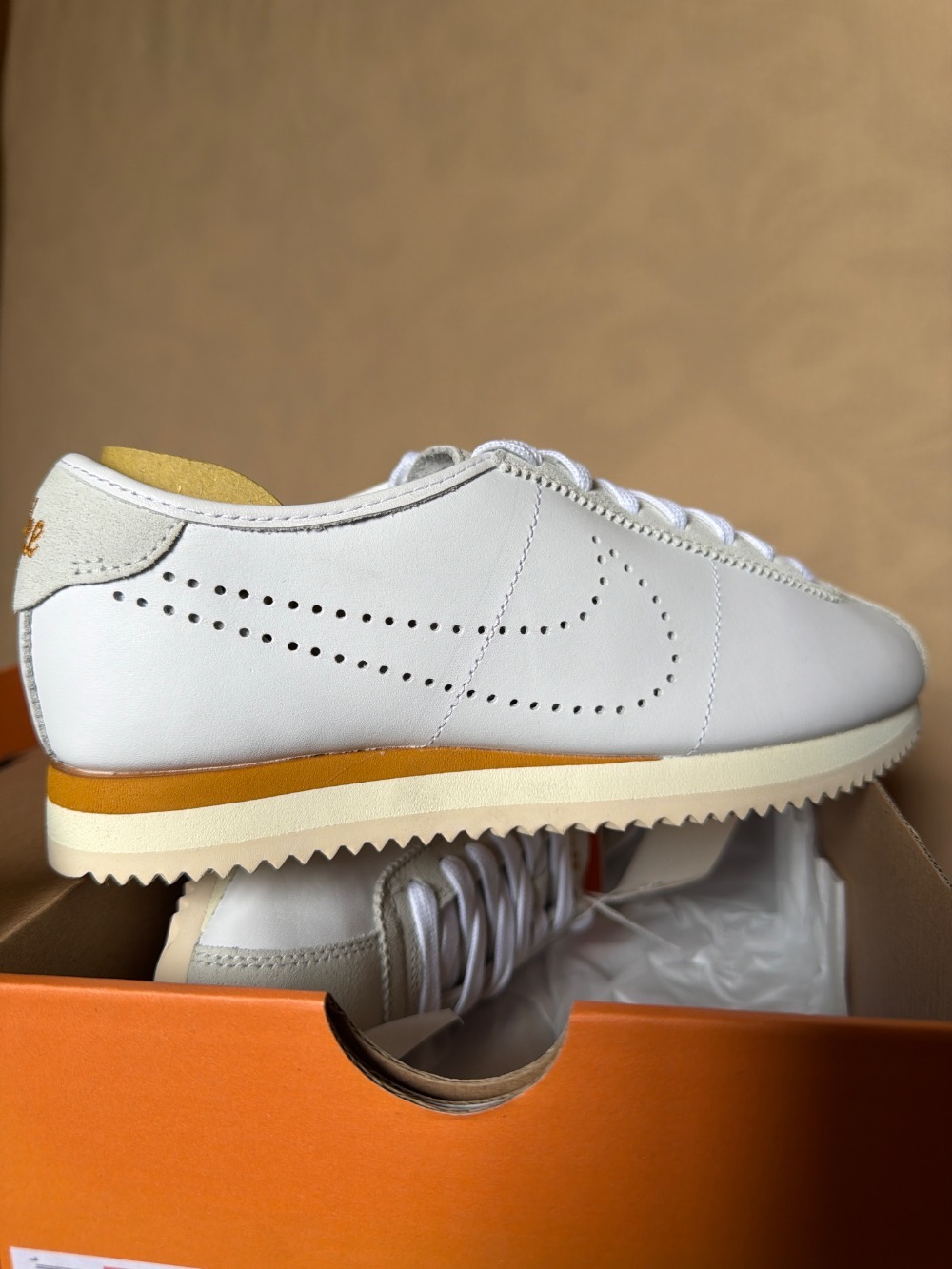 Nike Cortez Leather White Light Bone — 36, Novo
