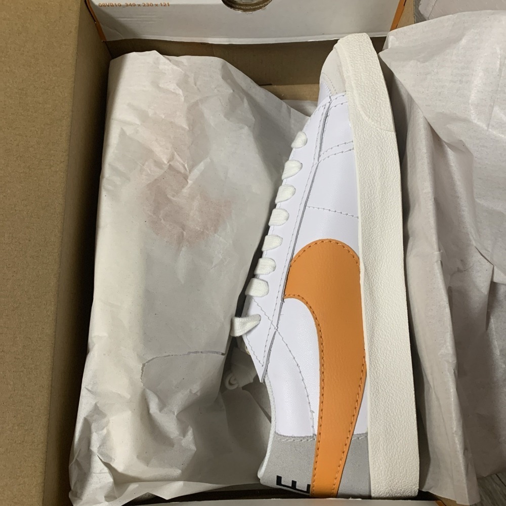 Nike Blazer Low '77 Jumbo White Orange — 39 / 39.5 / 40.5 / 41 / 42.5 / 44, Novo