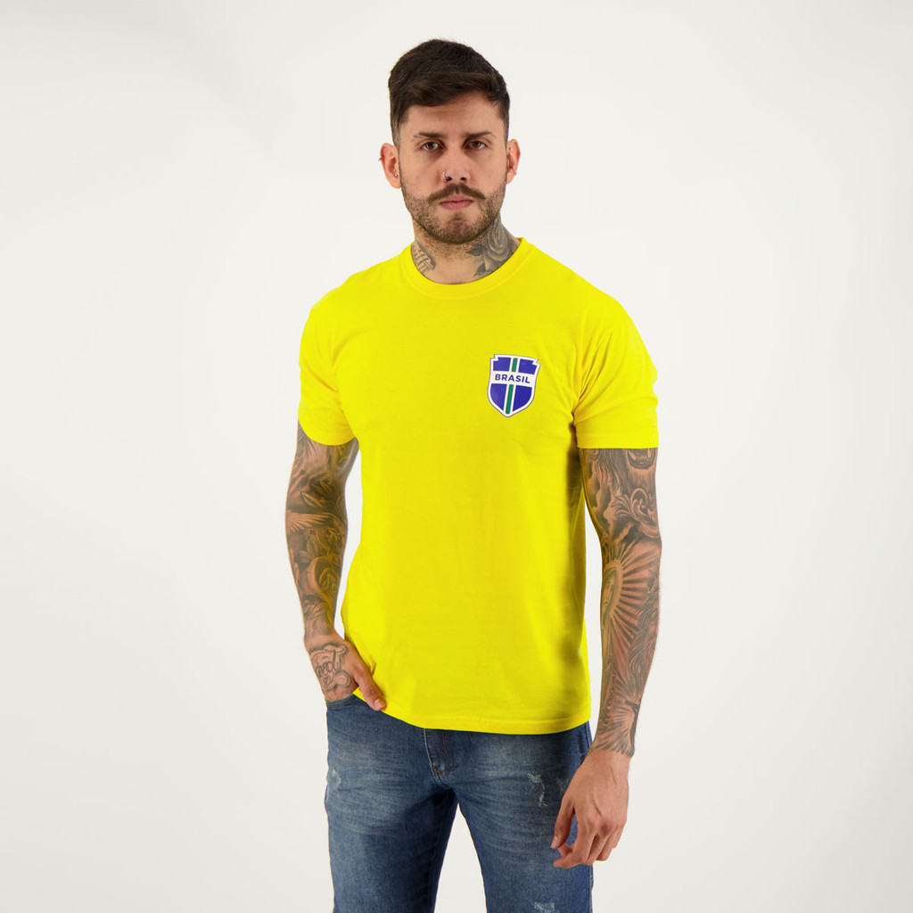 Foto 2 de Camisa Brasil 7 Allejo Amarela