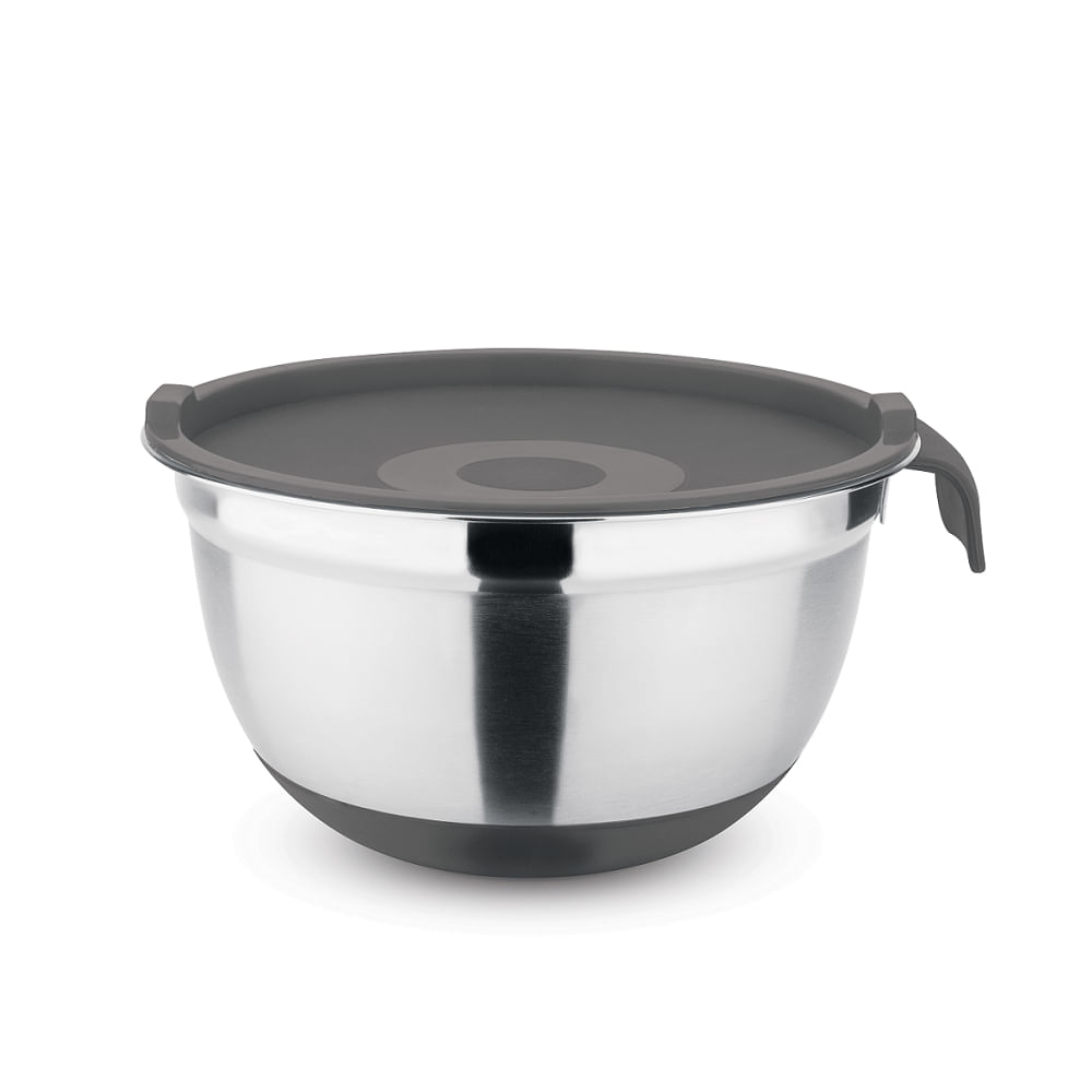 Bowl Inox Com Alça De Silicone G - James.F