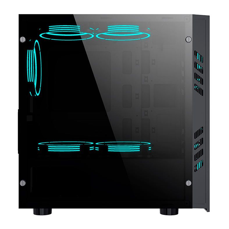 Foto 4 de Gabinete Gamer Aigo Black Technology Mini Preto, BLACK-TECHNOLOGY-MINI