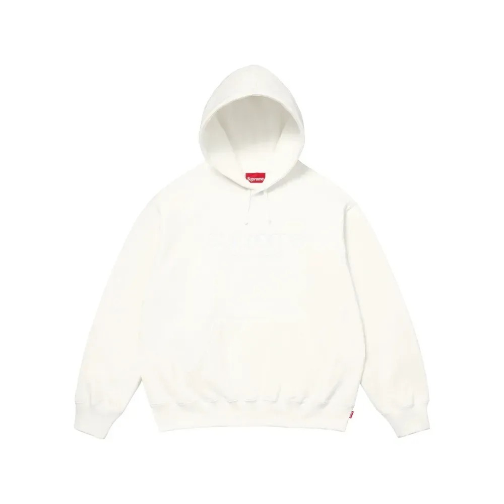 Moletom Supreme Classic Logo Hooded White SS26-W3 — G, Novo