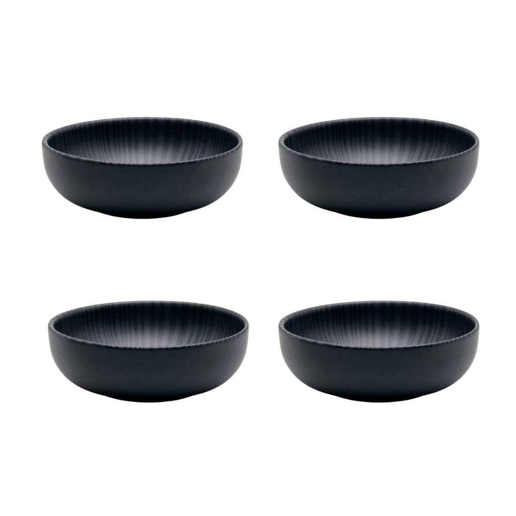 Jogo de 4 tigelas 600ml Oxford Flat Ônix