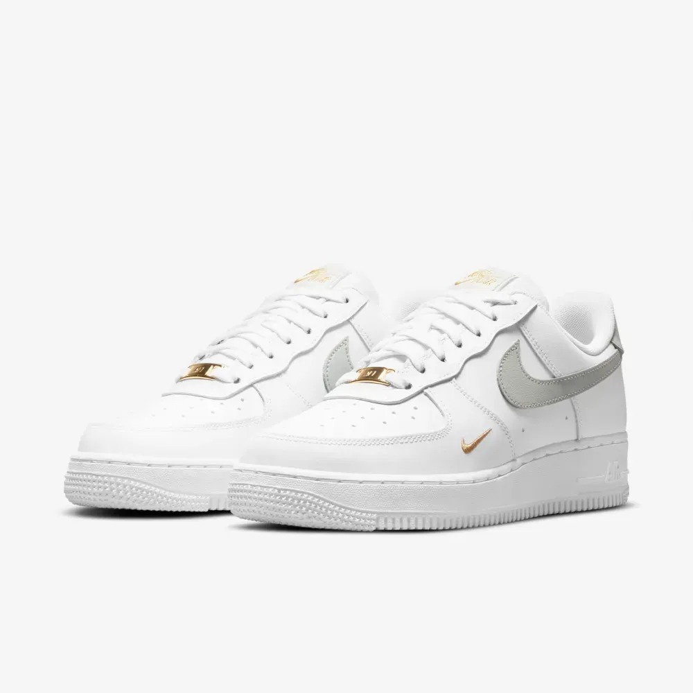 Nike Air Force 1 Low White Grey Gold Feminino — 36, Novo